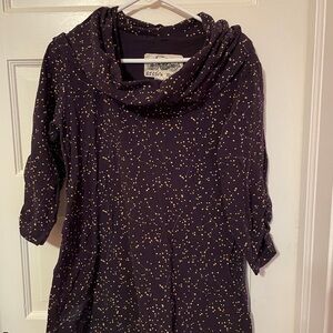 Effie's Heart Black Sweater with Gold Speckles